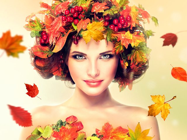 Обои женщина, осен, woman, autumn разрешение 5565x3993 Загрузить