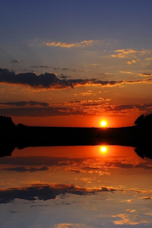 Обои озеро, закат, пейзажи, кучевые облока, lake, sunset, landscapes, cumulus obloka разрешение 1920x1200 Загрузить