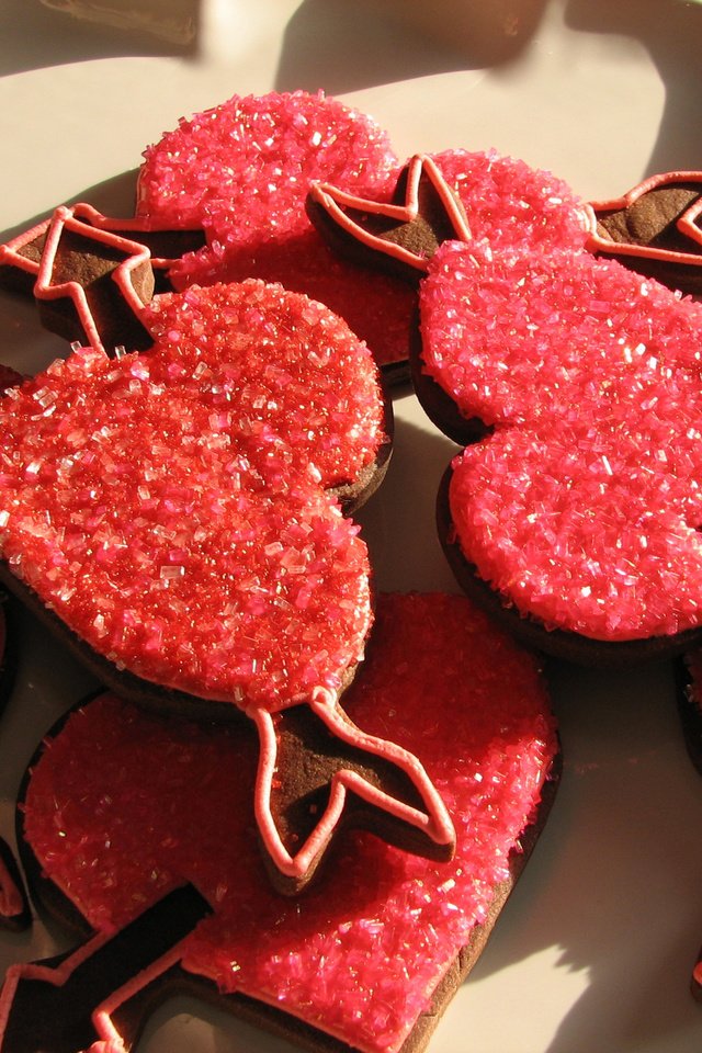 Обои красные, сердечки, печенье, глазурь, сердецко, red, hearts, cookies, glaze, serdechko разрешение 1920x1440 Загрузить