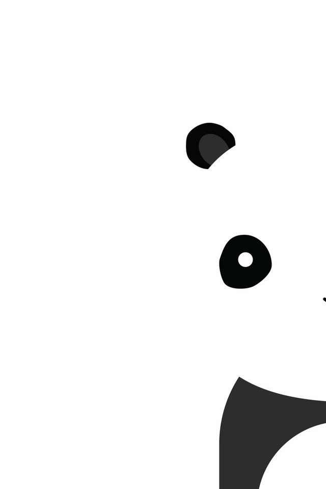 Обои улыбка, панда, черный, белый, минимализм, smile, panda, black, white, minimalism разрешение 2560x1600 Загрузить