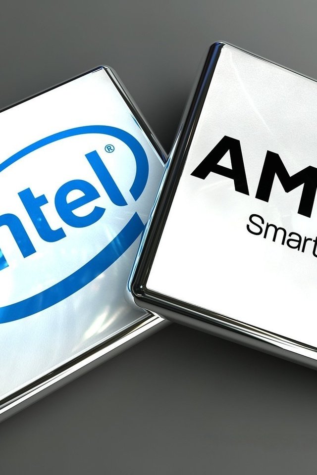 Обои логотип, amd, интел, logo, intel разрешение 1920x1200 Загрузить
