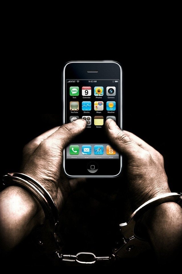 Обои черный фон, руки, телефон, наручники, айфон, black background, hands, phone, handcuffs, iphone разрешение 1920x1080 Загрузить