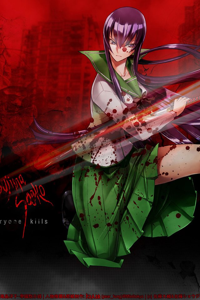 Обои девушка, аниме, highschool of the dead, syuzhet, yepizod, рисоунок, girl, anime, risunok разрешение 1920x1200 Загрузить