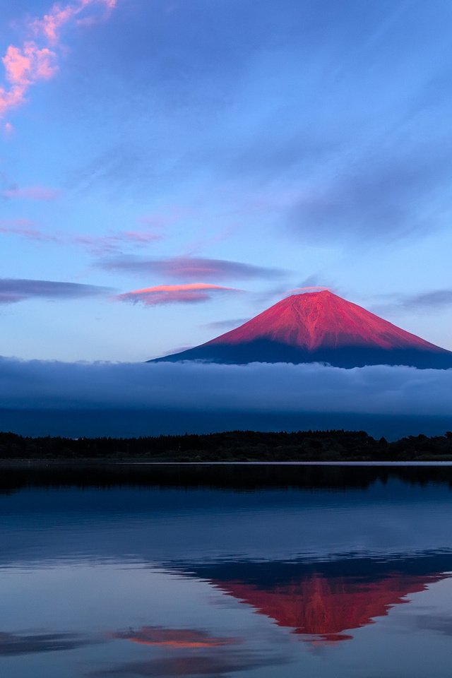 Обои небо, вечер, гора, япония, фудзияма, the sky, the evening, mountain, japan, fuji разрешение 1920x1200 Загрузить