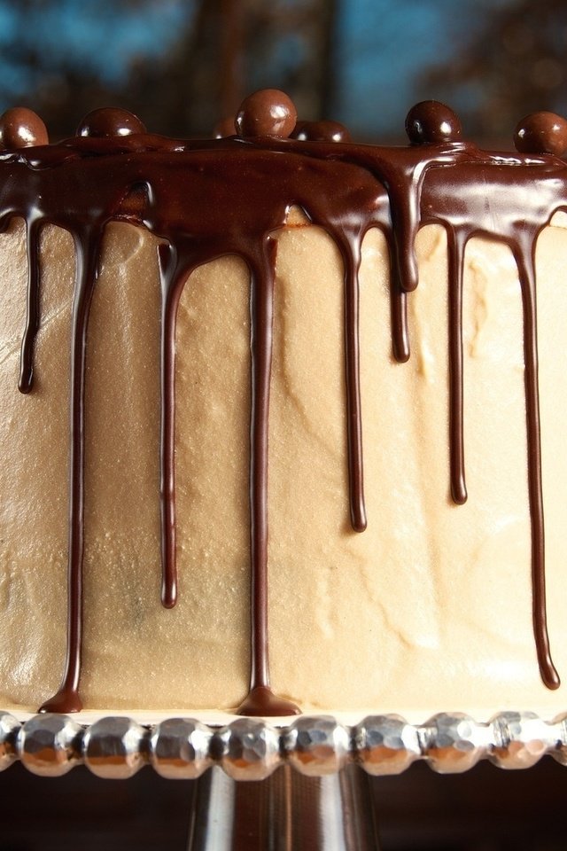 Обои шоколад, сладкое, торт, глазурь, chocolate, sweet, cake, glaze разрешение 1920x1200 Загрузить