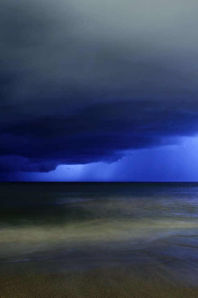 Обои море, молния, гроза, туча, sea, lightning, the storm, cloud разрешение 2560x1600 Загрузить