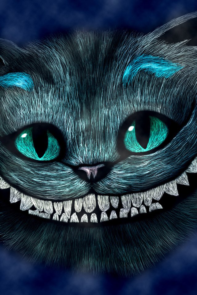 Обои алиса в стране чудес, чеширский кот, алиса в зазеркалье, alice in wonderland, cheshire cat разрешение 1920x1200 Загрузить