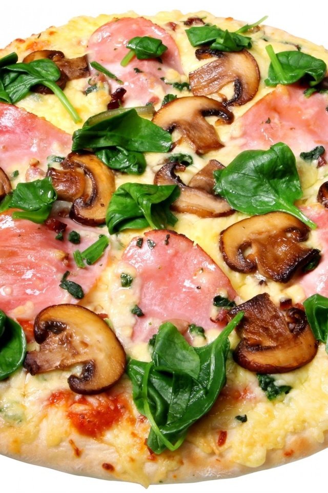 Обои грибы, сыр, колбаса, выпечка, пицца, mushrooms, cheese, sausage, cakes, pizza разрешение 1920x1300 Загрузить