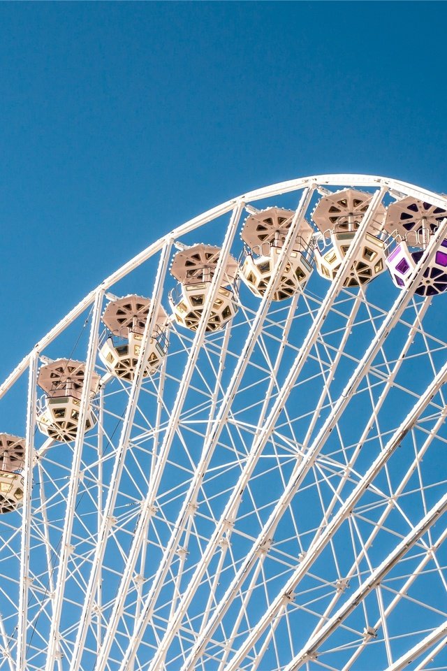 Обои небо, колесо обозрения, аттракцион, the sky, ferris wheel, attraction разрешение 2365x1774 Загрузить