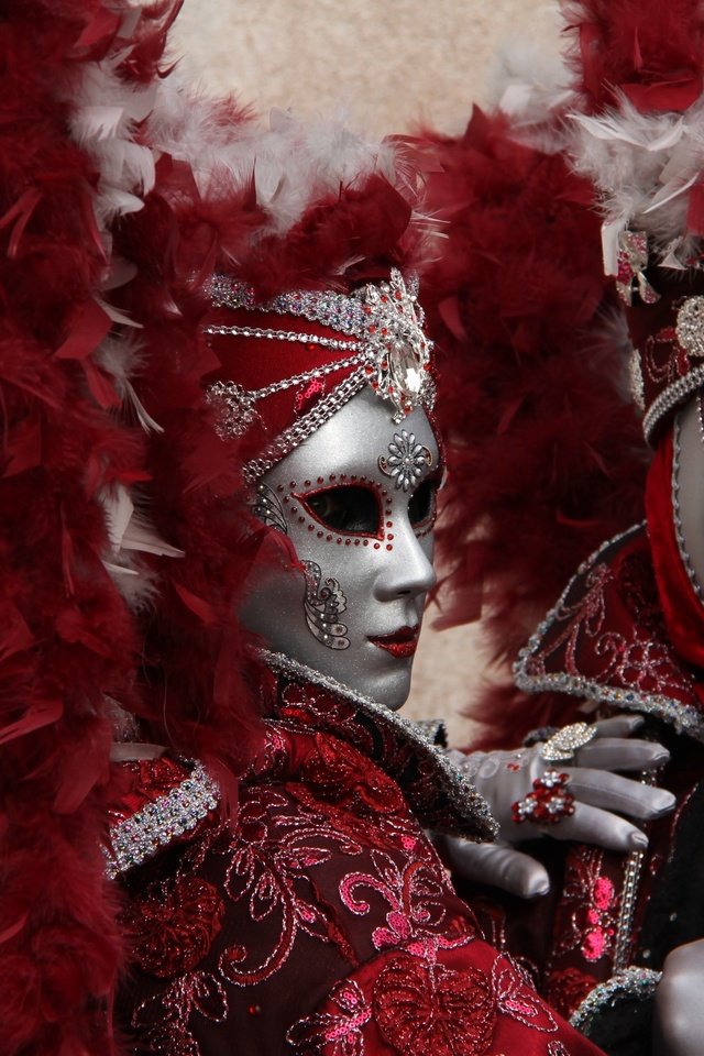 Обои маска, венеция, перья, костюм, карнавал, mask, venice, feathers, costume, carnival разрешение 2400x1557 Загрузить