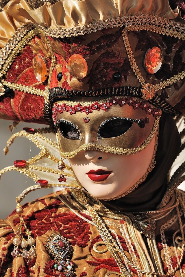 Обои маска, венеция, костюм, карнавал, mask, venice, costume, carnival разрешение 3000x2008 Загрузить