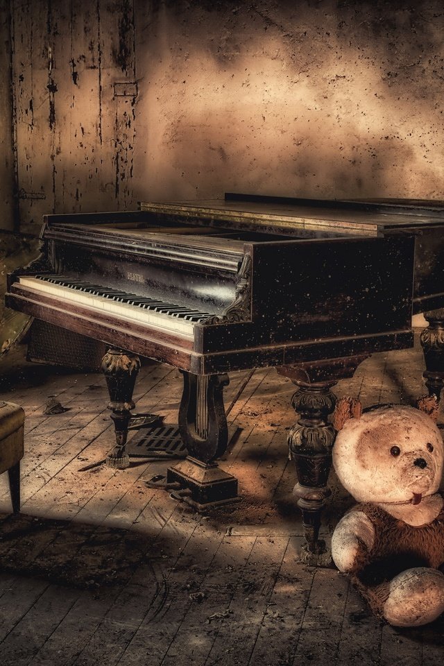 Обои мишка, кресло, пианино, bear, chair, piano разрешение 2560x1735 Загрузить