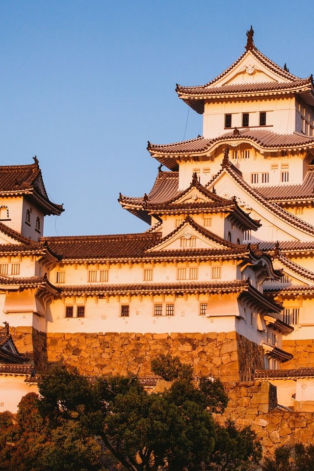 Обои замок, япония, химэдзи, castle, japan, himeji разрешение 2048x1338 Загрузить