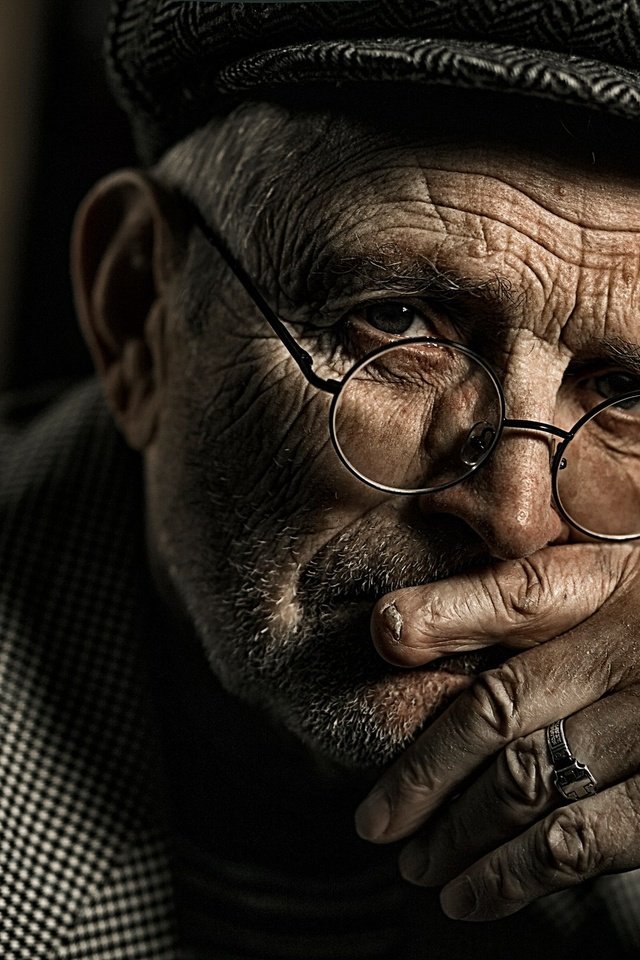 Обои взгляд, очки, лицо, мужчина, кепка, старик, морщины, look, glasses, face, male, cap, the old man, wrinkles разрешение 2560x1600 Загрузить