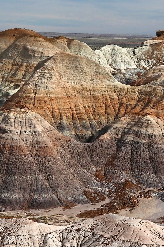 Обои горы, природа, сша, аризона, петрифайд-форест, mountains, nature, usa, az, petrified forest разрешение 2048x1214 Загрузить