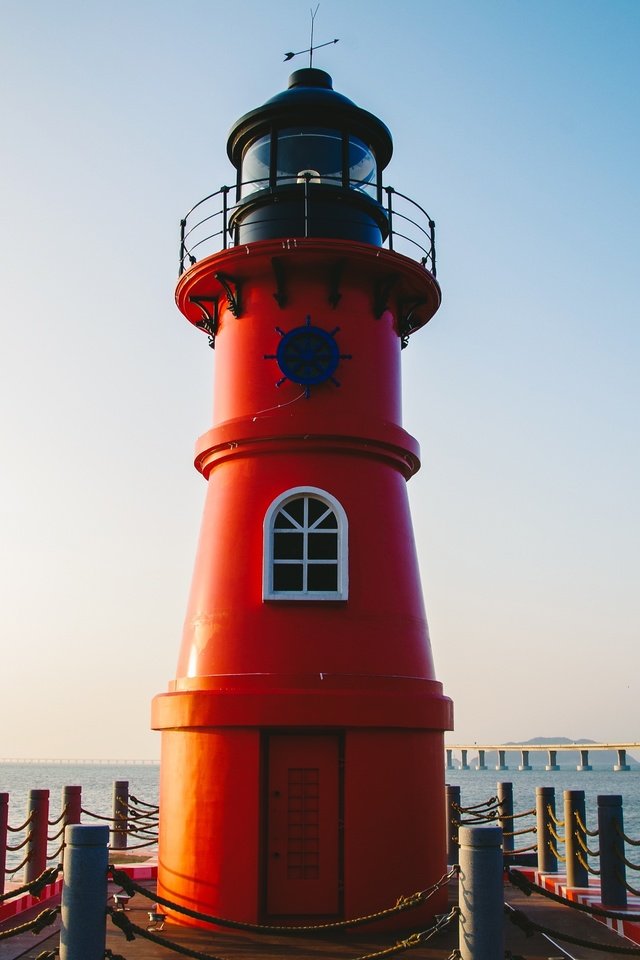 Обои море, маяк, пирс, sea, lighthouse, pierce разрешение 5431x3621 Загрузить