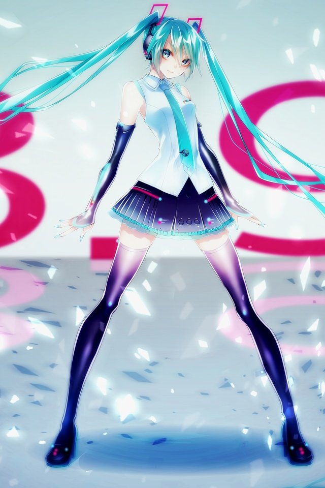 Обои девушка, аниме, вокалоид, twintails, со стоящим, мику хацунэ, aqua hair, girl, anime, vocaloid, standing, hatsune miku разрешение 4500x3000 Загрузить