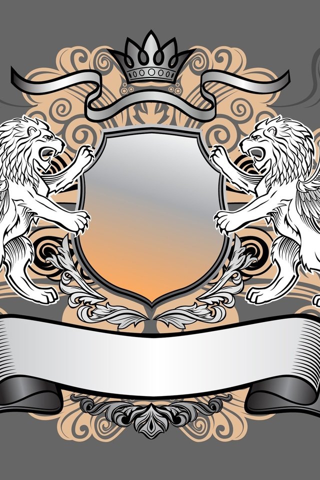 Обои герб, львы, геральдика, coat of arms, lions, heraldry разрешение 2560x1600 Загрузить