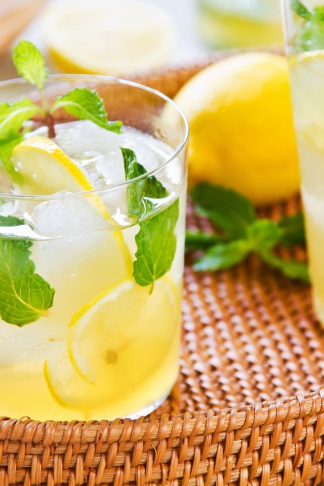 Обои мята, лимон, лимонад, mint, lemon, lemonade разрешение 1920x1280 Загрузить