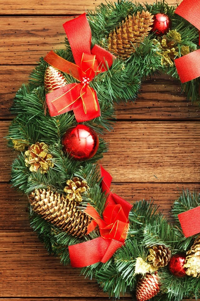 Обои новый год, украшения, рождество, венок, новогодний венок, new year, decoration, christmas, wreath разрешение 3840x2400 Загрузить