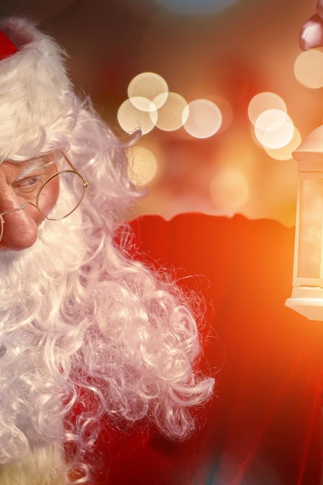 Обои новый год, очки, дед мороз, фонарь, шапка, рождество, санта клаус, шуба, борода, beard, new year, glasses, santa claus, lantern, hat, christmas, coat разрешение 2880x1800 Загрузить