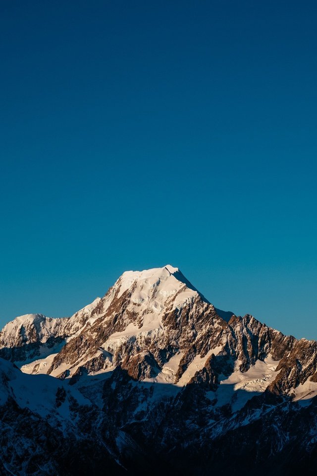 Обои небо, горы, снег, утро, рассвет, новая зеландия, гора кука, the sky, mountains, snow, morning, dawn, new zealand, mount cook разрешение 3840x2560 Загрузить