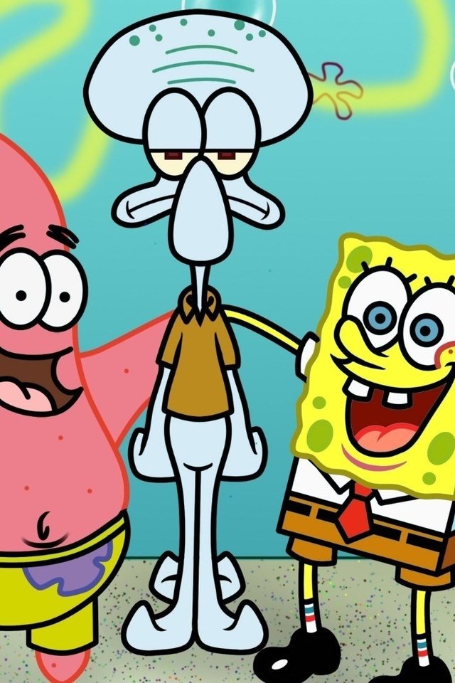 Обои губка боб, патрик, сквидвард, губка боб квадратные штаны, spongebob, patrick, squidward, sponge bob square pants разрешение 1920x1080 Загрузить