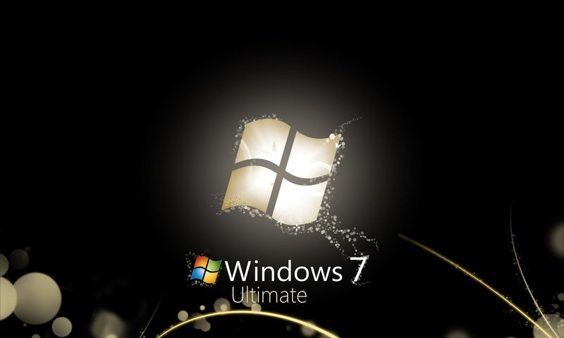 Обои windows seven 7, computers wallpapers, блака, 3д, в стиле, black, 3d, style разрешение 1920x1170 Загрузить