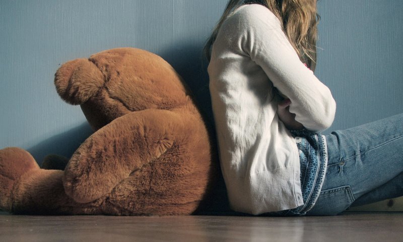 Обои девушка, медведь, плюшевый, girl, bear, plush разрешение 1920x1080 Загрузить