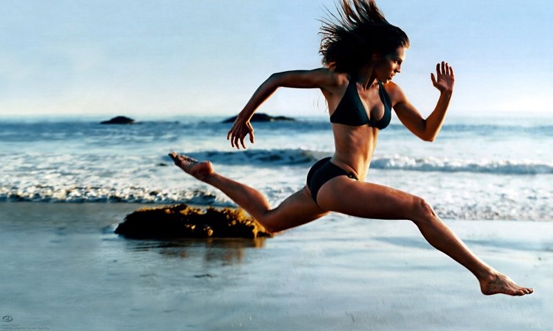 Обои море, бег, hilary swank, фитнес, sea, running, fitness разрешение 2241x1396 Загрузить