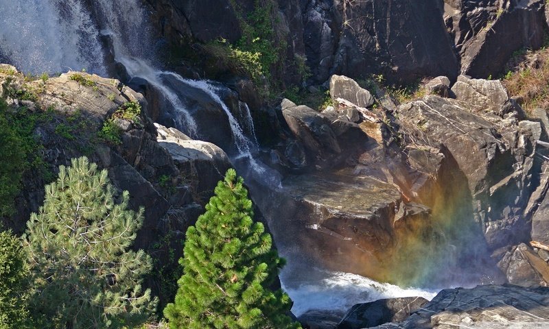 Обои скалы, камни, скала, водопад, rocks, stones, rock, waterfall разрешение 1920x1080 Загрузить
