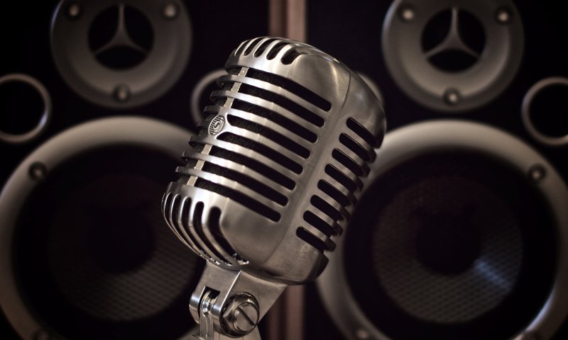 Обои микрофон, музыка, динамики, звук, акустика, microphone, music, dynamics, sound, acoustics разрешение 1920x1200 Загрузить