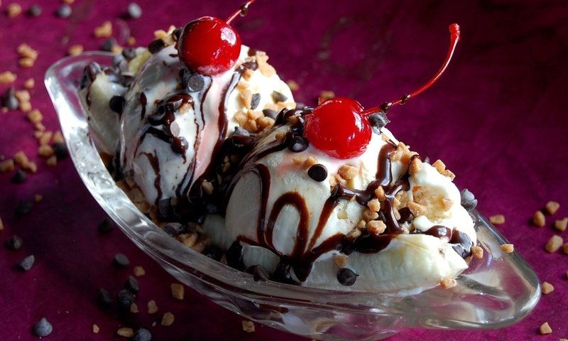 Обои мороженое, еда, вишня, шоколад, сладкое, пирожное, ice cream, food, cherry, chocolate, sweet, cake разрешение 1920x1200 Загрузить