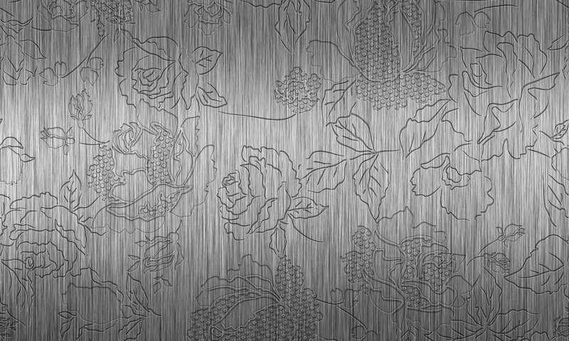 Обои металл, узор, розы, тиснение, metal, pattern, roses, embossed разрешение 1920x1280 Загрузить