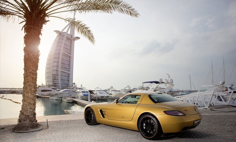 Обои автомобиль, дубай, мерседес, mercedes-bens-sls, car, dubai, mercedes разрешение 1920x1200 Загрузить