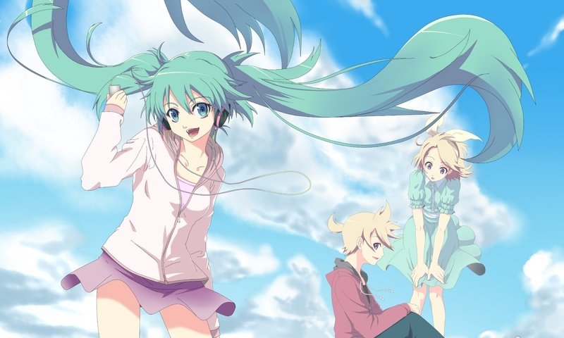 Обои девушка, аниме, мику, miku xacune, girl, anime, miku разрешение 2000x1412 Загрузить