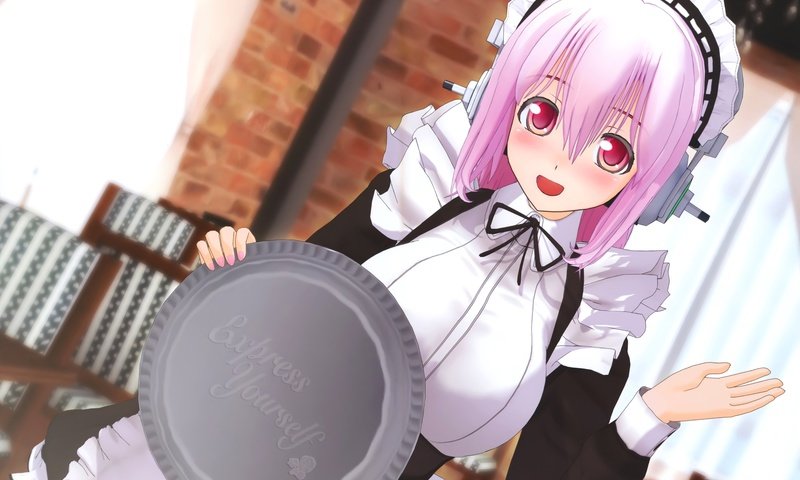 Обои девушка, nitroplus, super sonico, girl разрешение 9647x6936 Загрузить