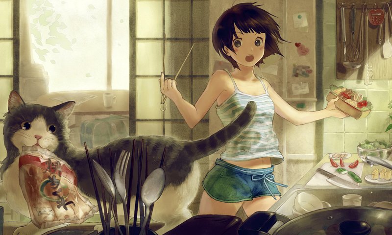 Обои девушка, аниме, kartinka, syuzhet, yepizod, рисоунок, girl, anime, risunok разрешение 1920x1080 Загрузить