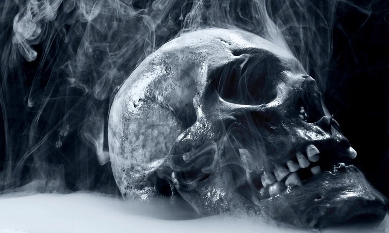 Обои дым, череп, smoke, skull разрешение 1920x1080 Загрузить