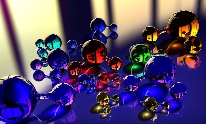 Обои шары, отражение, цвет, стекло, молекула, массажер, balls, reflection, color, glass, molecule, massager разрешение 1920x1080 Загрузить