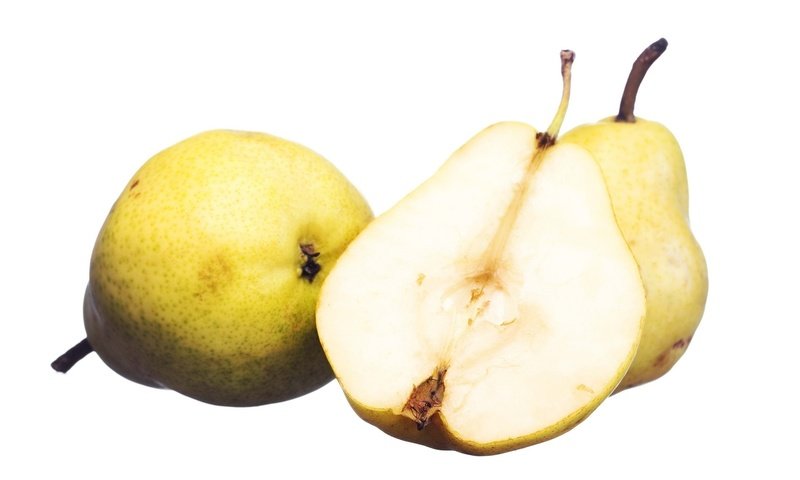 Обои фрукты, белый фон, груши, fruit, white background, pear разрешение 1920x1280 Загрузить