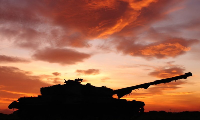 Обои закат, фон, танк, sunset, background, tank разрешение 1920x1200 Загрузить