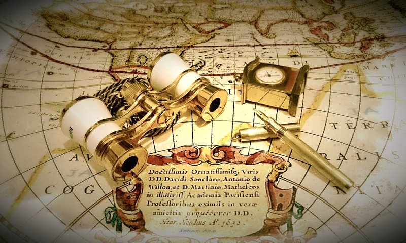 Обои ручка, карта, часы, бинокль, handle, map, watch, binoculars разрешение 1920x1080 Загрузить