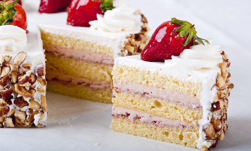 Обои еда, клубника, ягоды, сладкое, торт, десерт, пирожное, food, strawberry, berries, sweet, cake, dessert разрешение 4092x2722 Загрузить