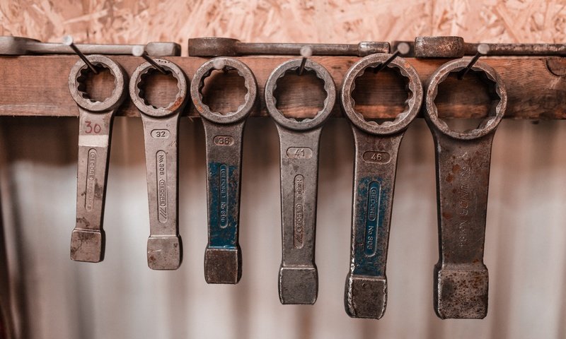 Обои инструмент, ключи, гаечный ключ, ключи гаечные, накидной ключ, tool, keys, wrench, the wrench, socket разрешение 8192x5461 Загрузить