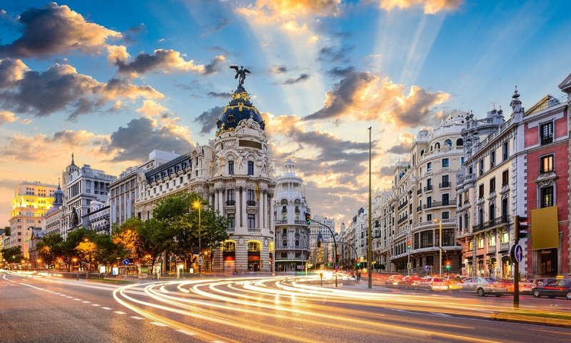 Обои улица, архитектура, испания, мадрид, мадрид. испания, street, architecture, spain, madrid разрешение 3840x2160 Загрузить