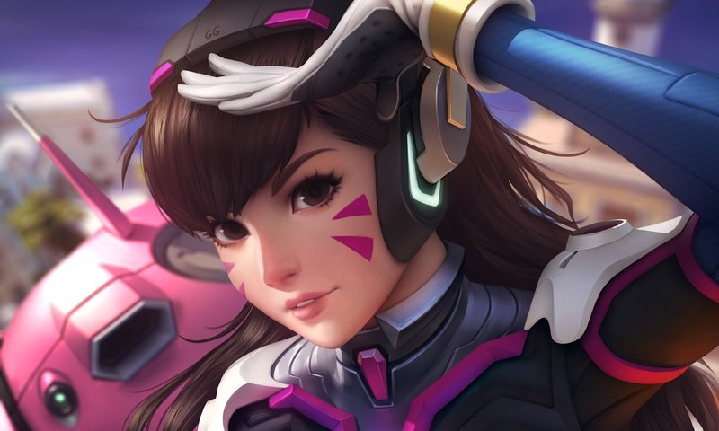 Обои девушка, робот, наушники, костюм, раскраска, overwatch, d.va, tsuaii, girl, robot, headphones, costume, coloring разрешение 4200x2625 Загрузить