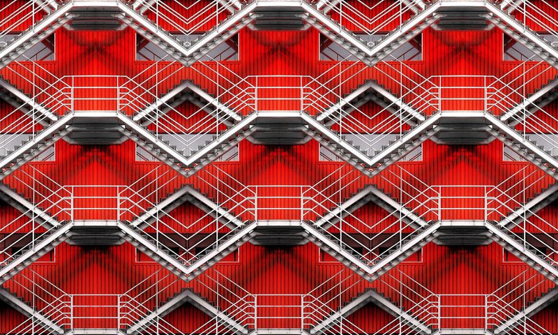 Обои ступеньки, стена, здание, лестницы, фасад, red labyrinth, alfon no, steps, wall, the building, stairs, facade разрешение 1920x1143 Загрузить