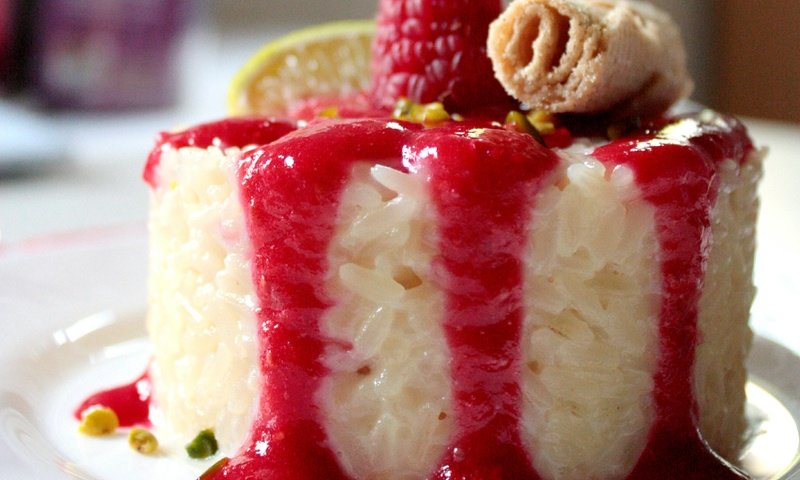 Обои малина, ягода, апельсин, сладкое, десерт, пудинг, raspberry, berry, orange, sweet, dessert, pudding разрешение 2848x2847 Загрузить