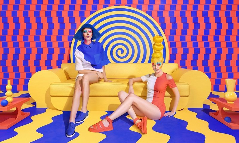 Обои стиль, цвет, девушки, sagmeister & walsh, вибрант, полихром, style, color, girls, of vibrant, polychrome разрешение 1920x1080 Загрузить